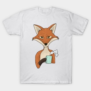 Grumpy Fox with Coffee Morning Grouch T-Shirt